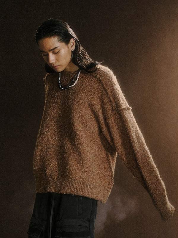 Wasteland Cropped Box Knit Sweater
