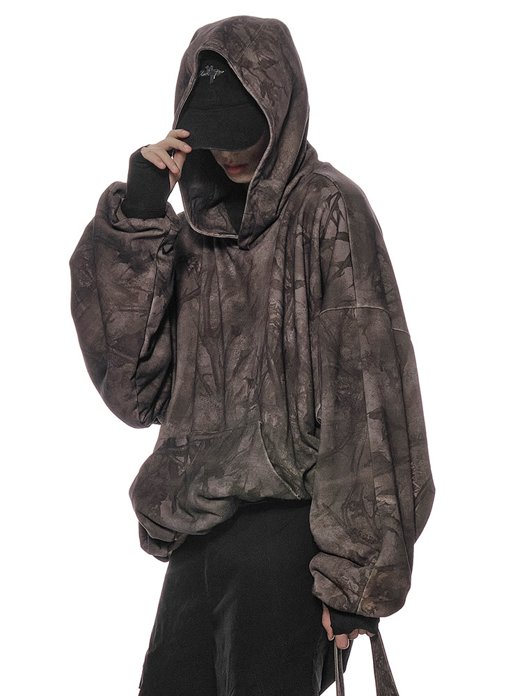 FORESTCAMO Faded Camo Print Hoodie