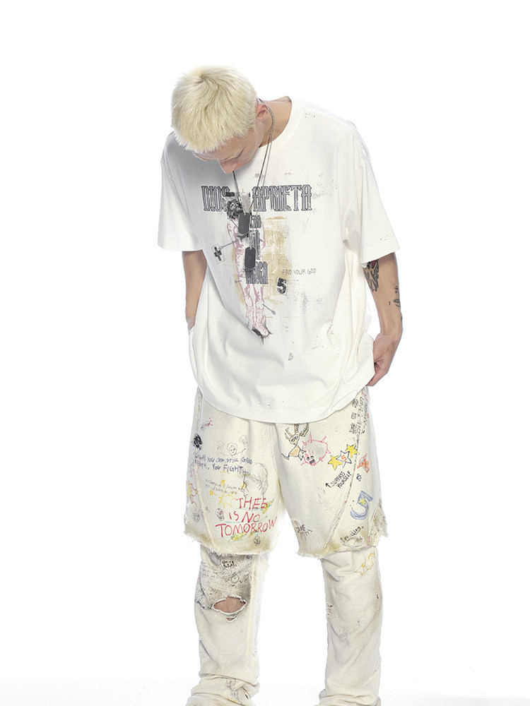 Tears of God Print Short Sleeve Tee