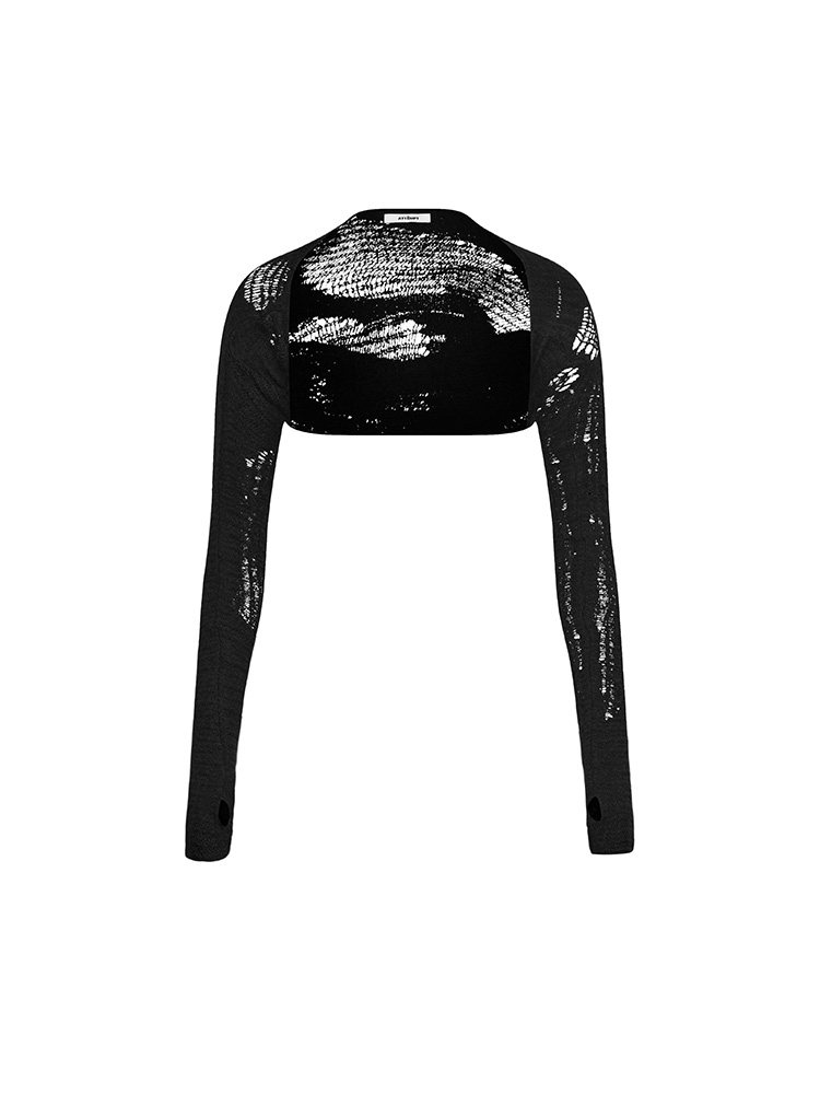 Topographic Pattern Knit Top