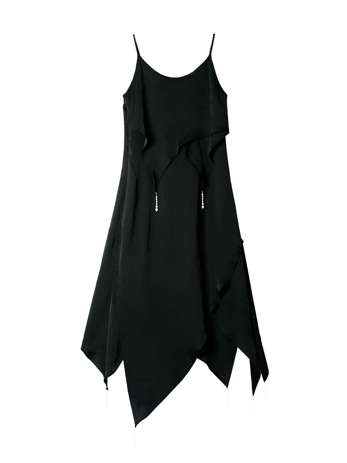 Irregular Hem Pearl Dress