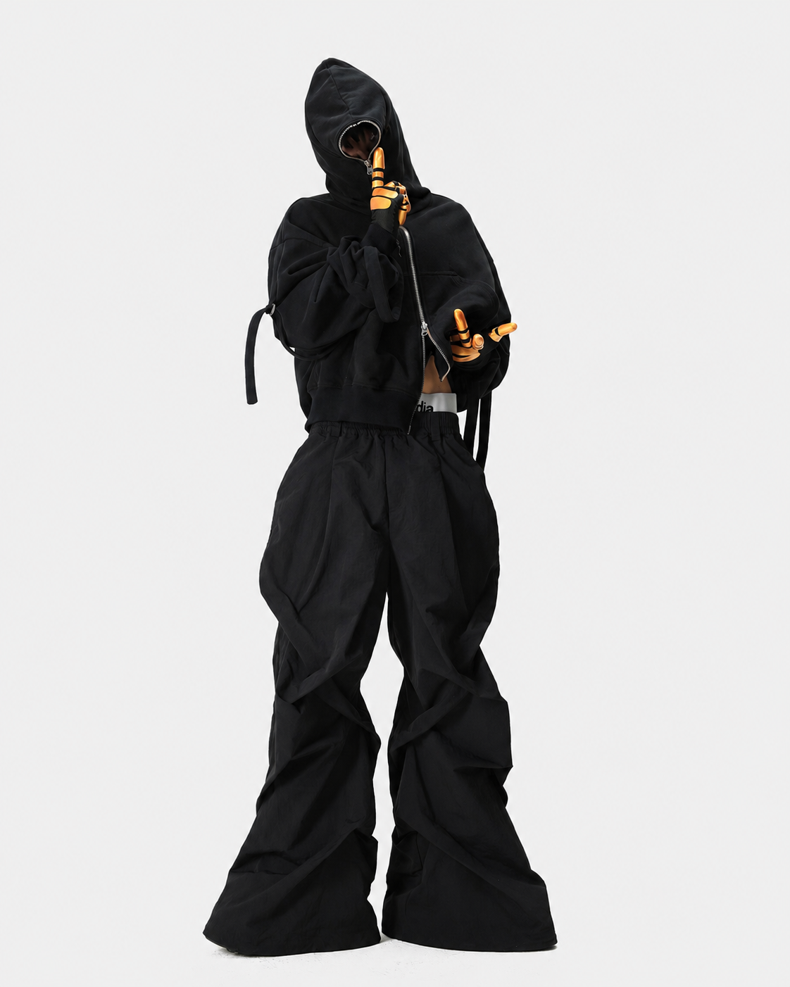 Multi-Flap Chaotic Pleated Pants