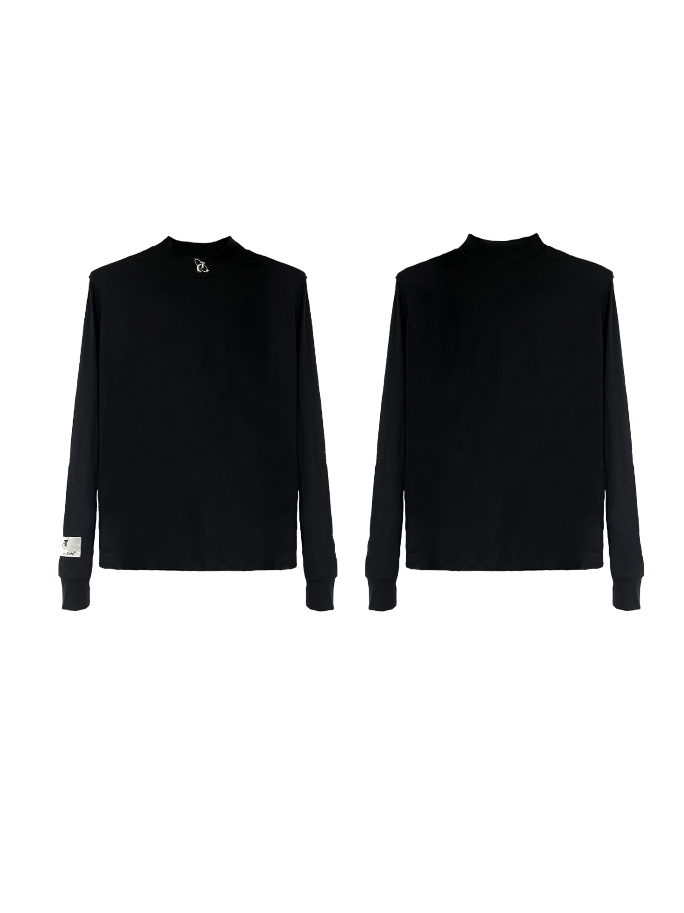 Metallic 3D Print Shoulder-Padded Base Layer Top