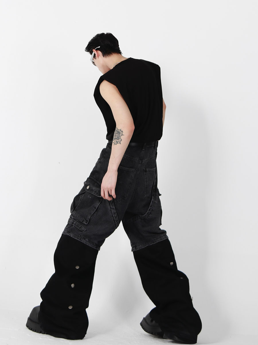 Shoulder-Padded Tank Top