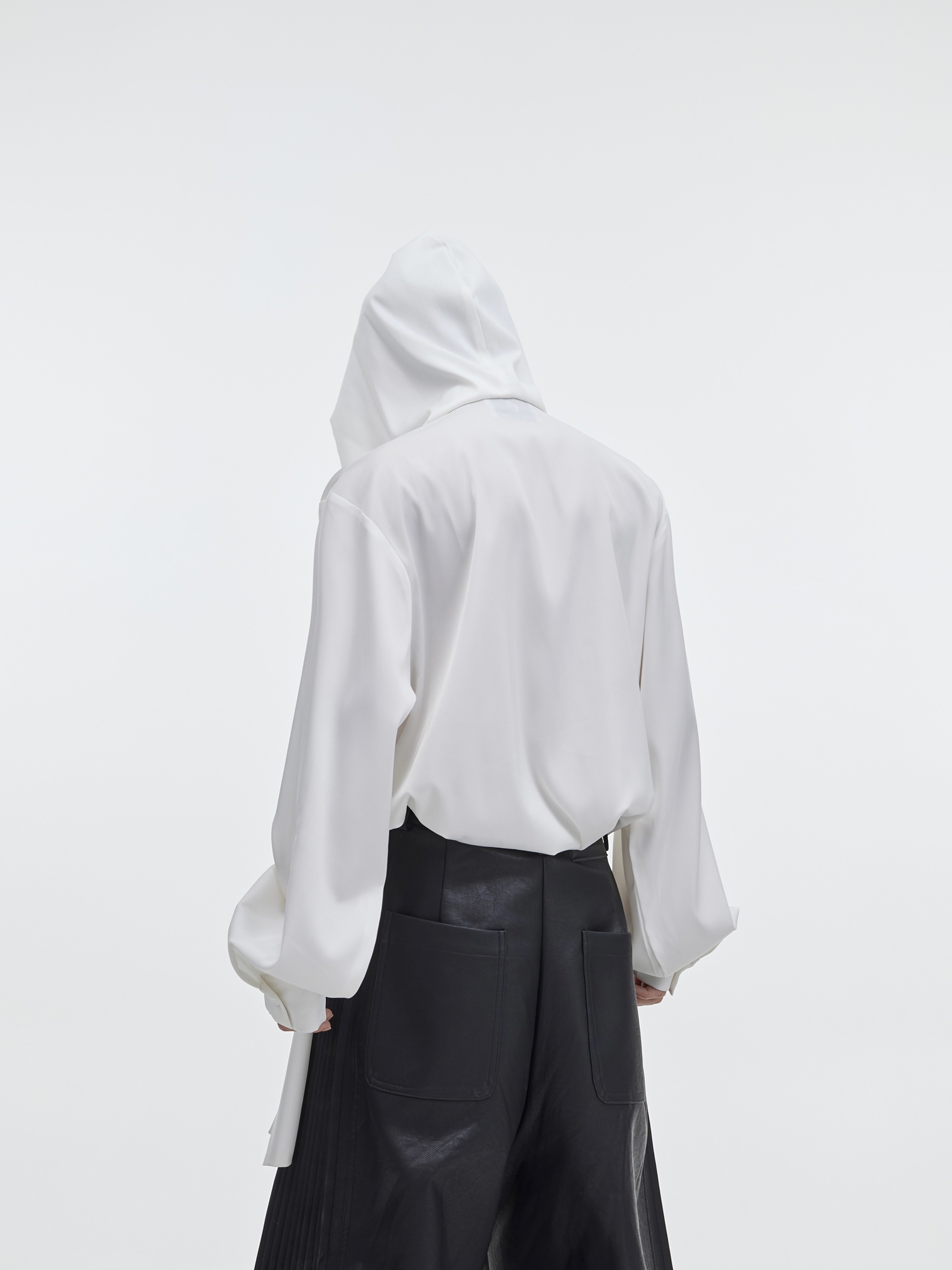 Silk-Touch Hooded Solid Shirt