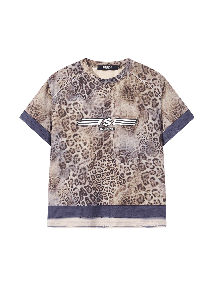 BLINDNOPLAN Level Series Leopard Print Visual T-Shirt