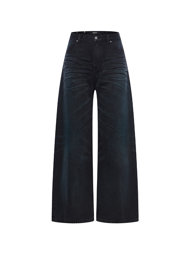 BLINDNOPLAN Level Series Blue Washed Distressed Denim Jeans