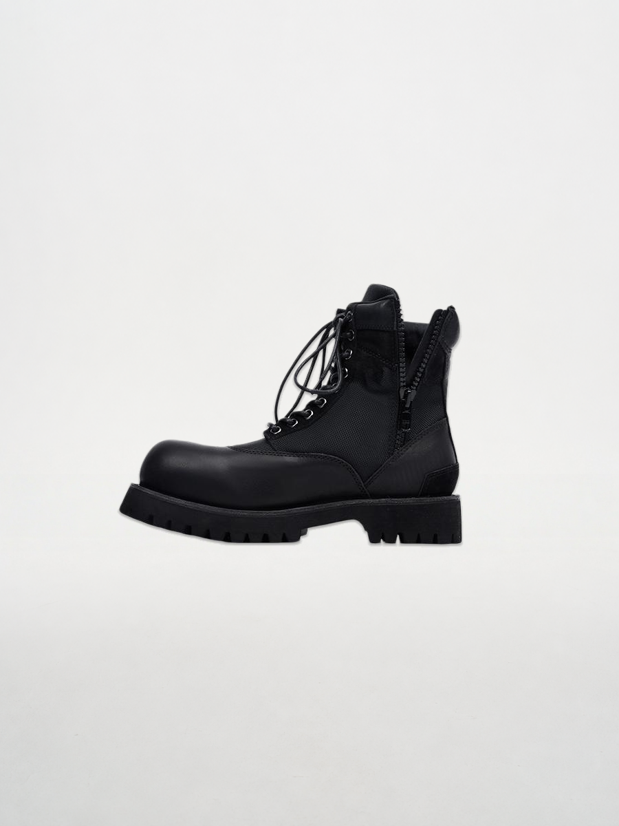 Ballistic Nylon & Leather Zip Boot