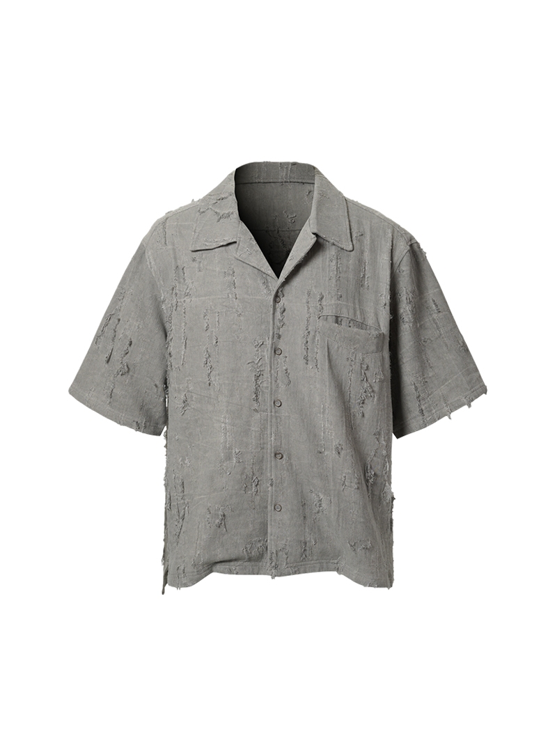 CATSSTAC Wanderer Distressed Short Sleeve Shirt
