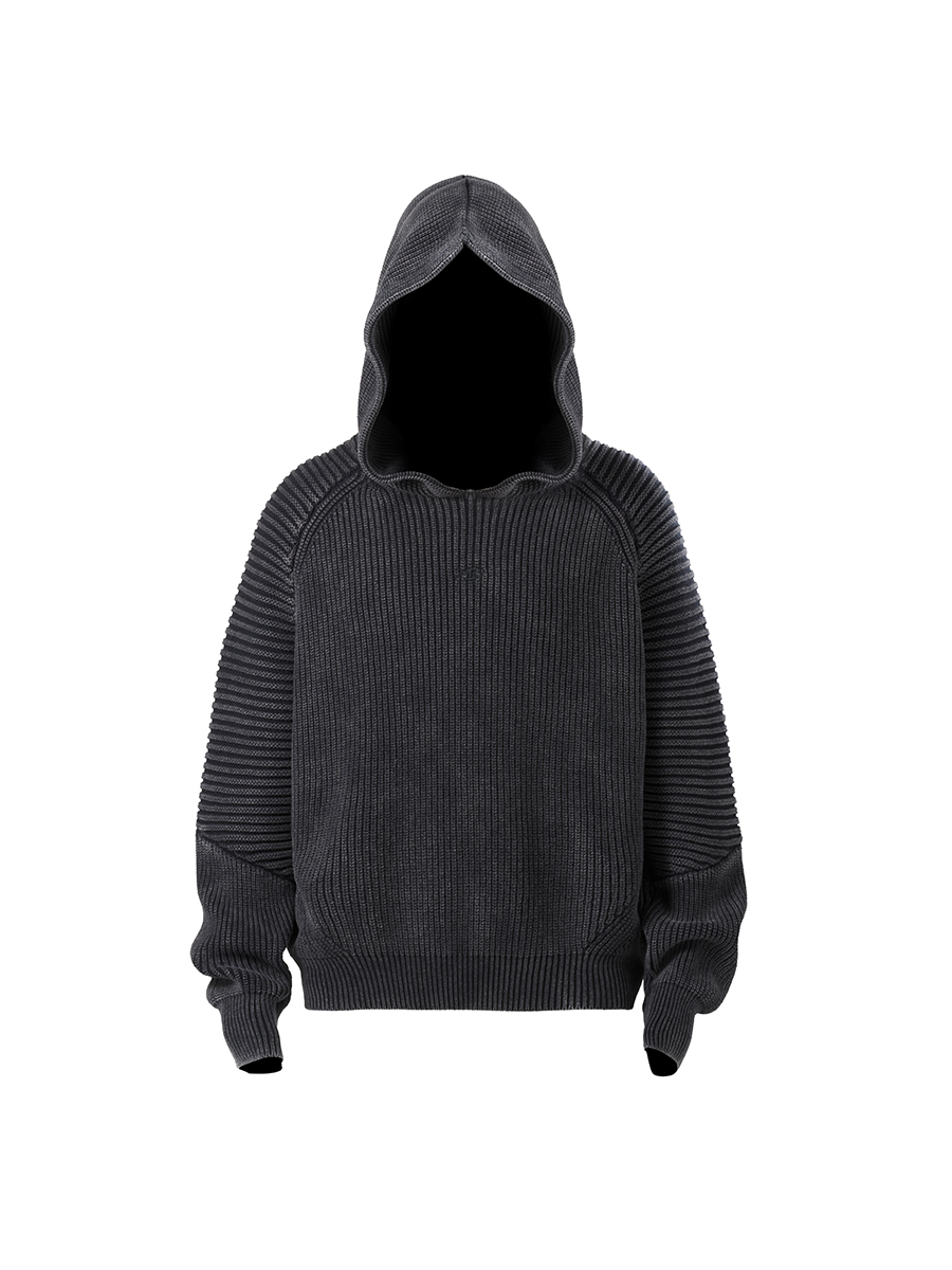 Sorcerer Hood Heavy-Duty Washed Knit Sweater