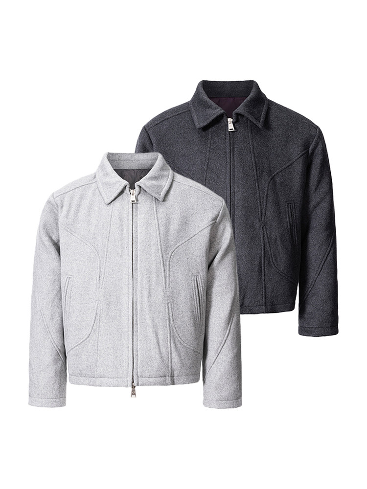 Crack Wool-Blend Down Jacket