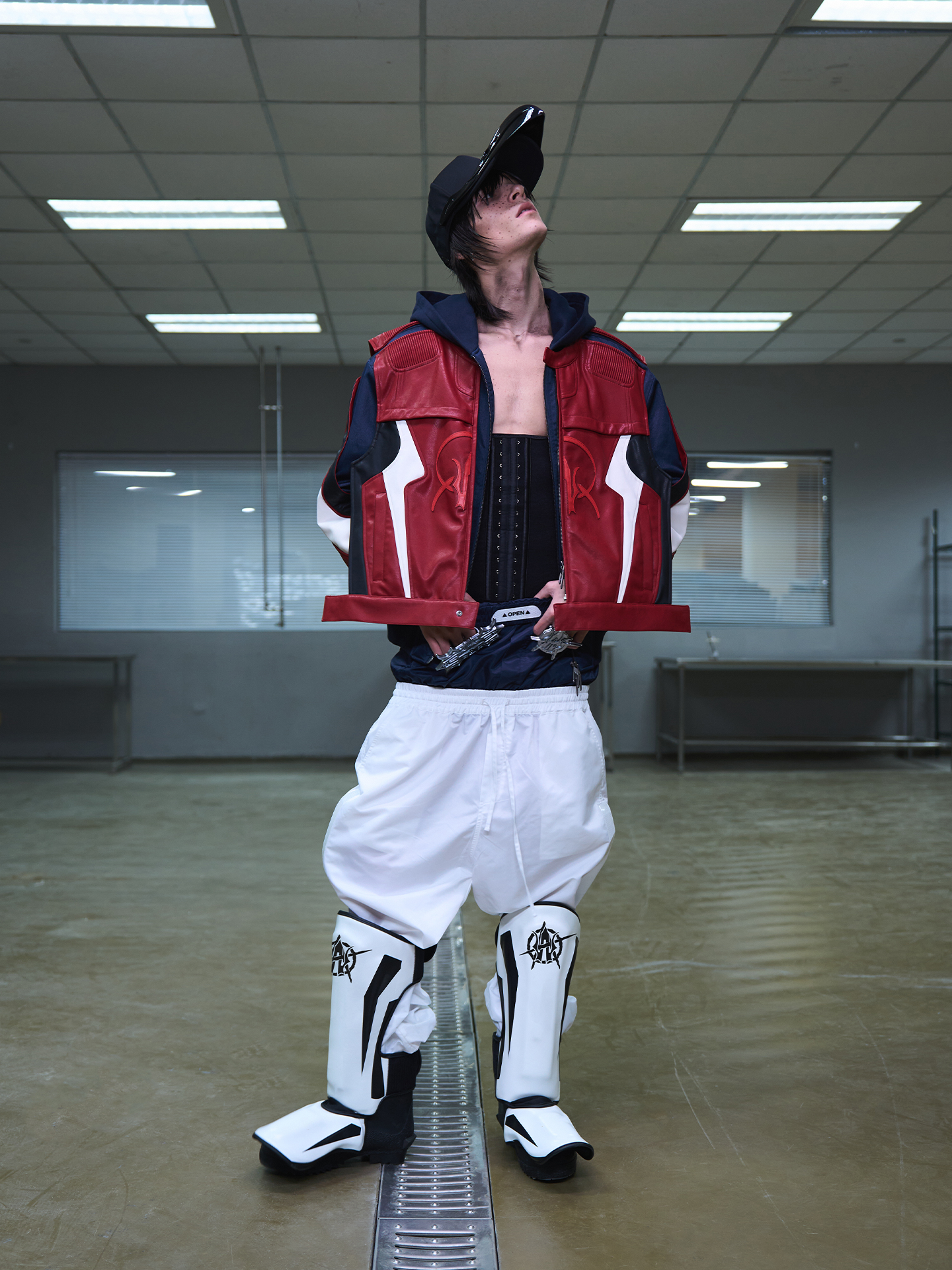 Racing Color-Block Two-in-One Quilted Jacket