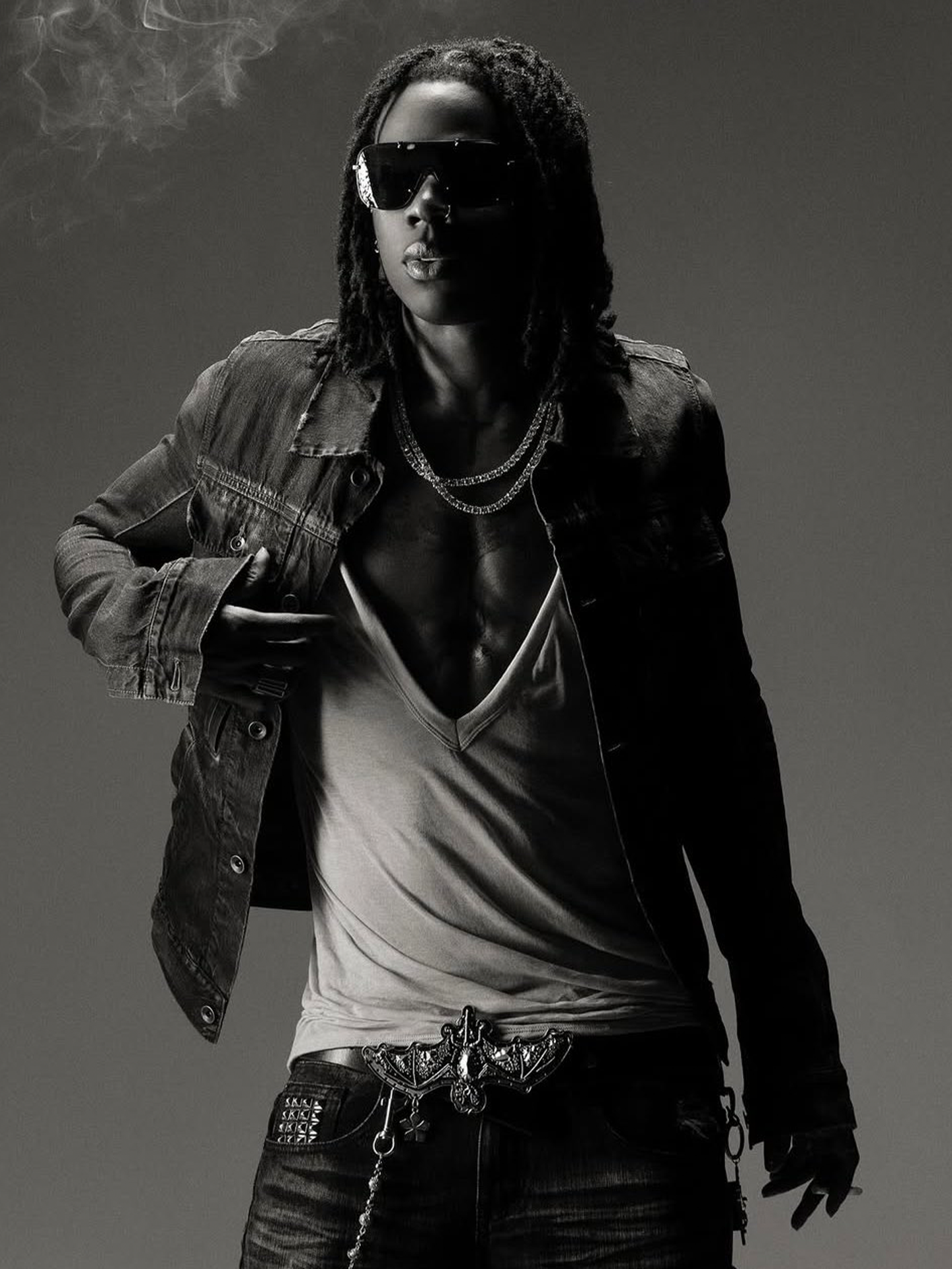 Inverted Bat Metal Belt