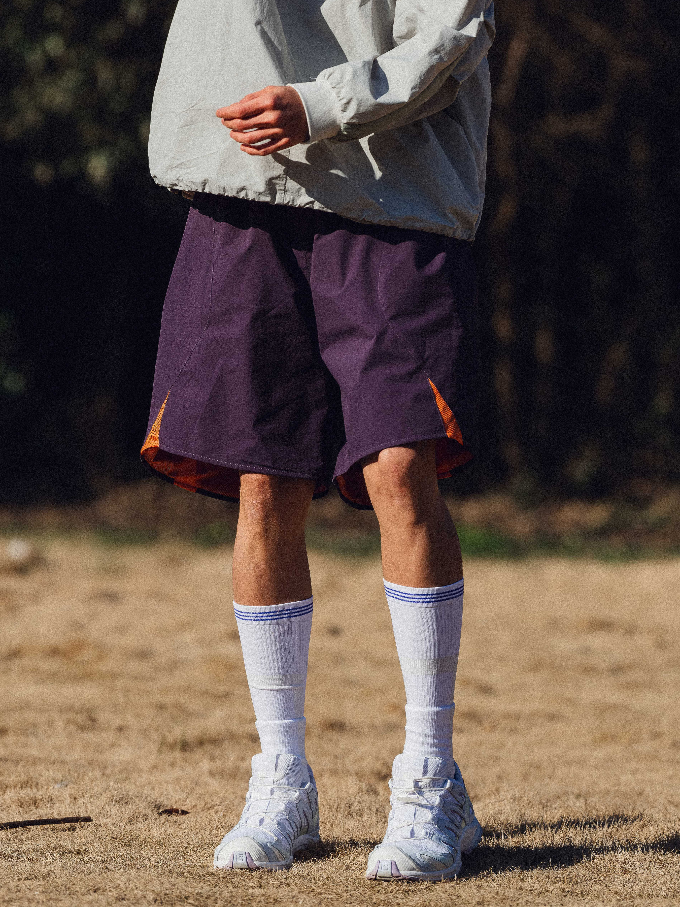 Basic Color-Block Water-Repellent Shorts