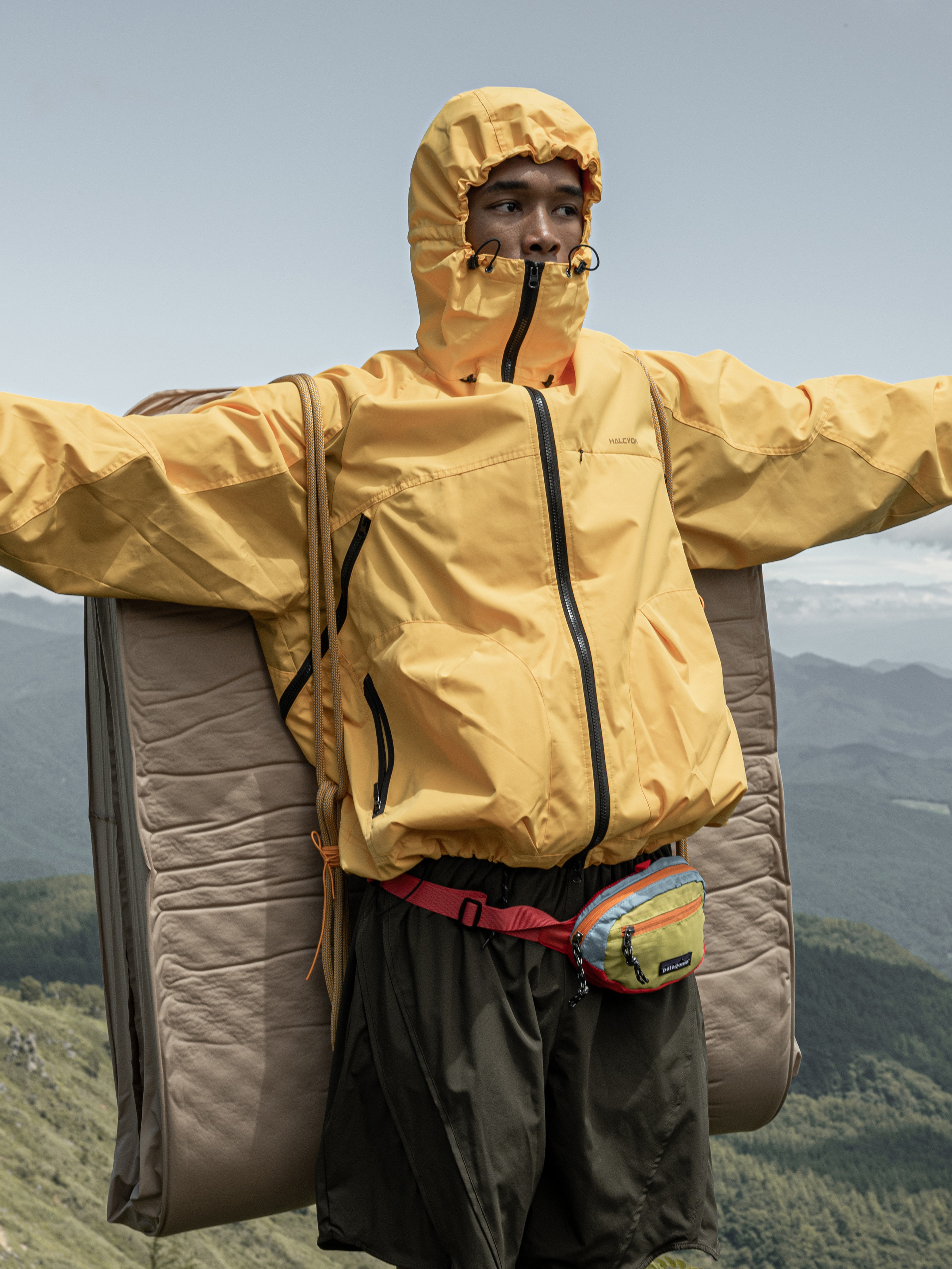 Color-Block Windproof & Water-Repellent Hooded Jacket