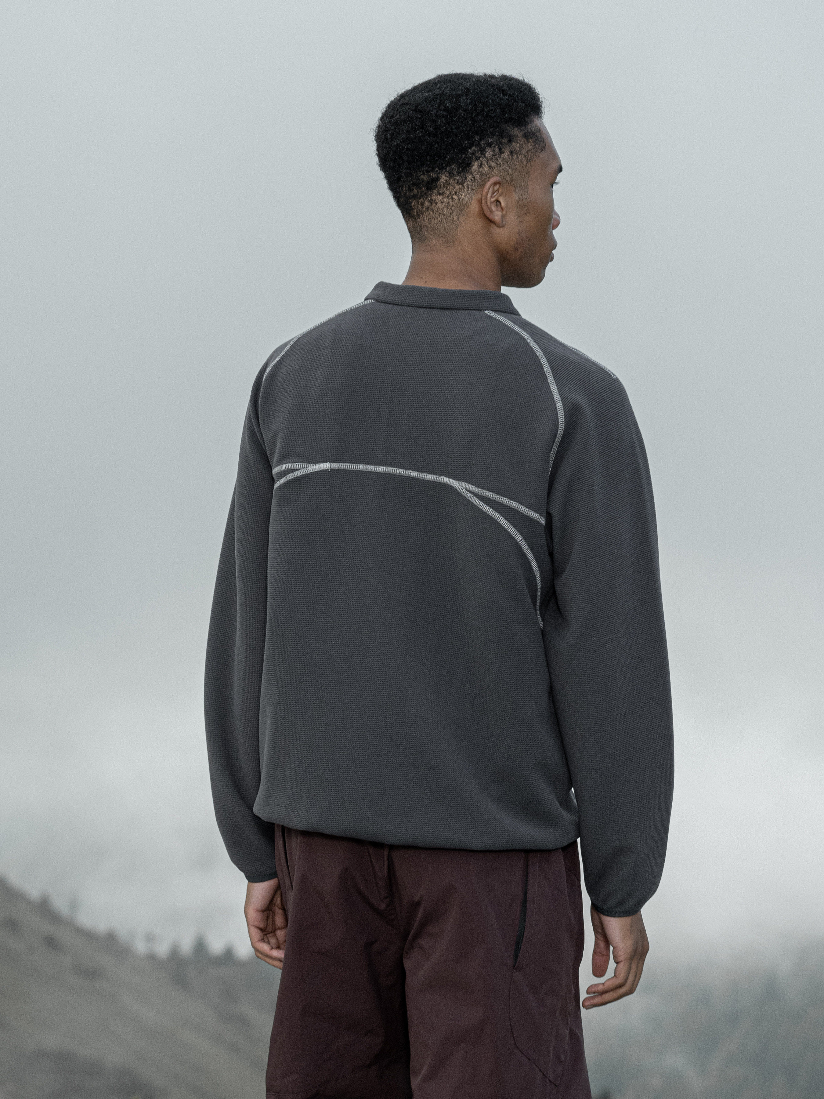 Waffle-Knit Half-Zip Sweatshirts