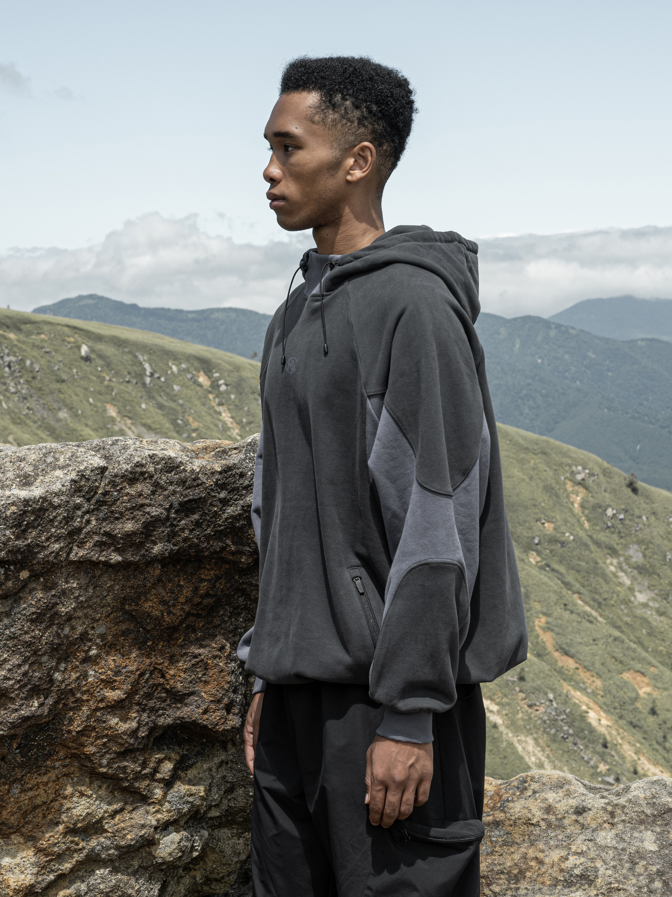 Color-Block Fleece Hoodie