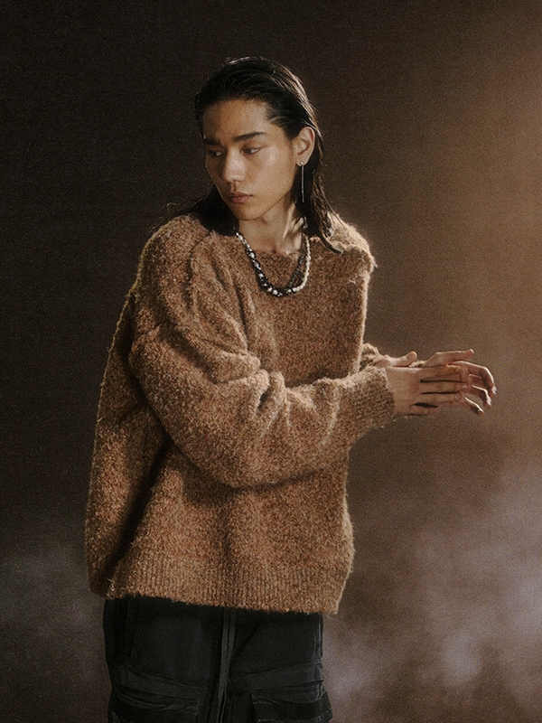 Wasteland Cropped Box Knit Sweater