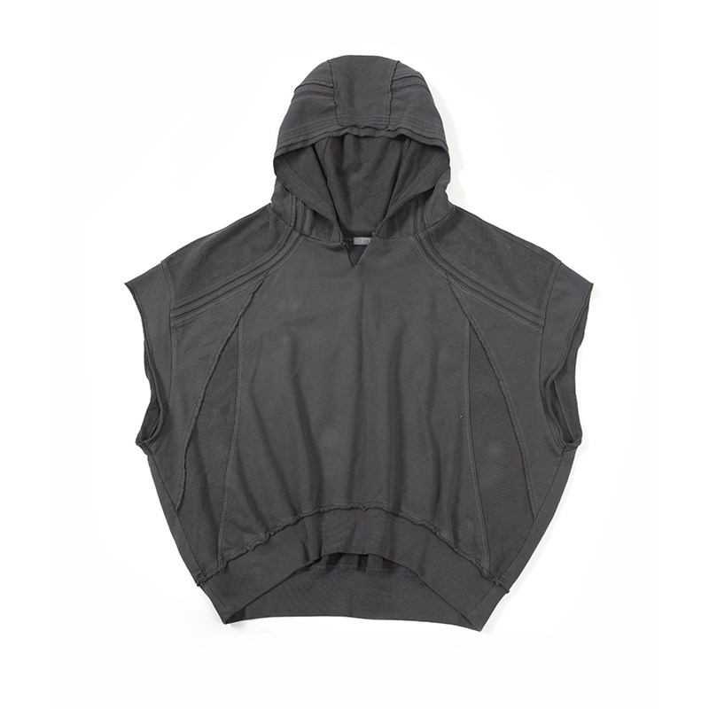 Structural Sleeveless Hoodie Vest