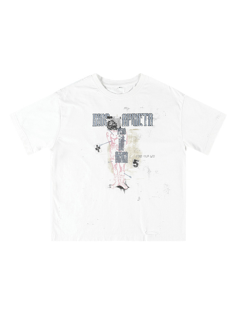 Tears of God Print Short Sleeve Tee