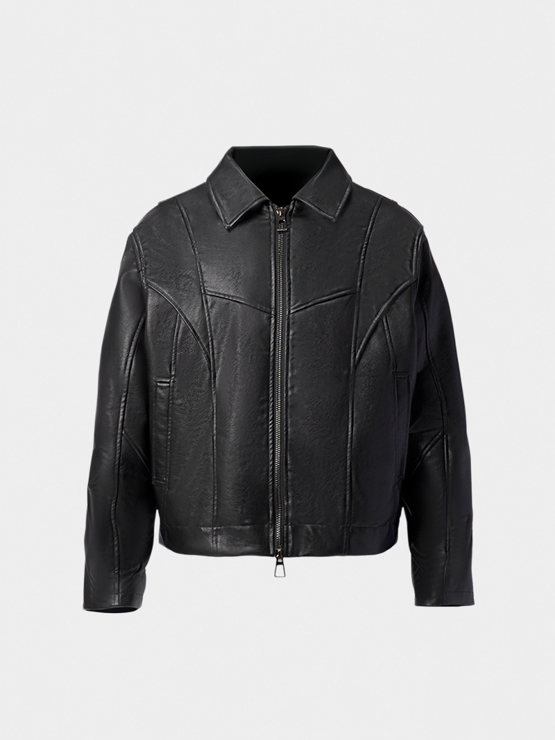 Black Domain Heavyweight Leather Condor Jacket