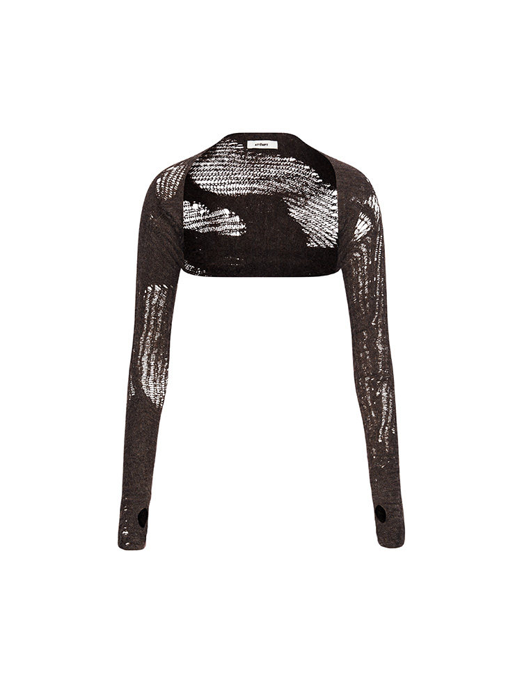 Topographic Pattern Knit Top