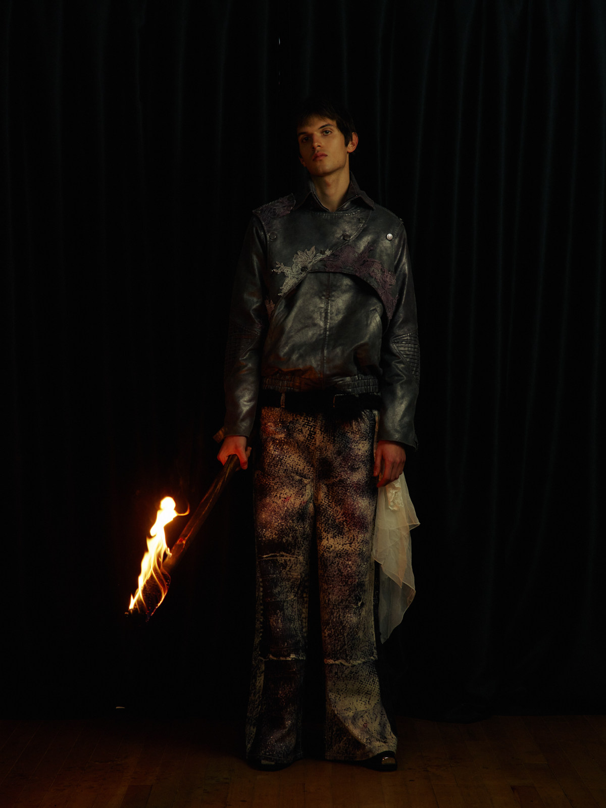 Mottled Printing Jeans