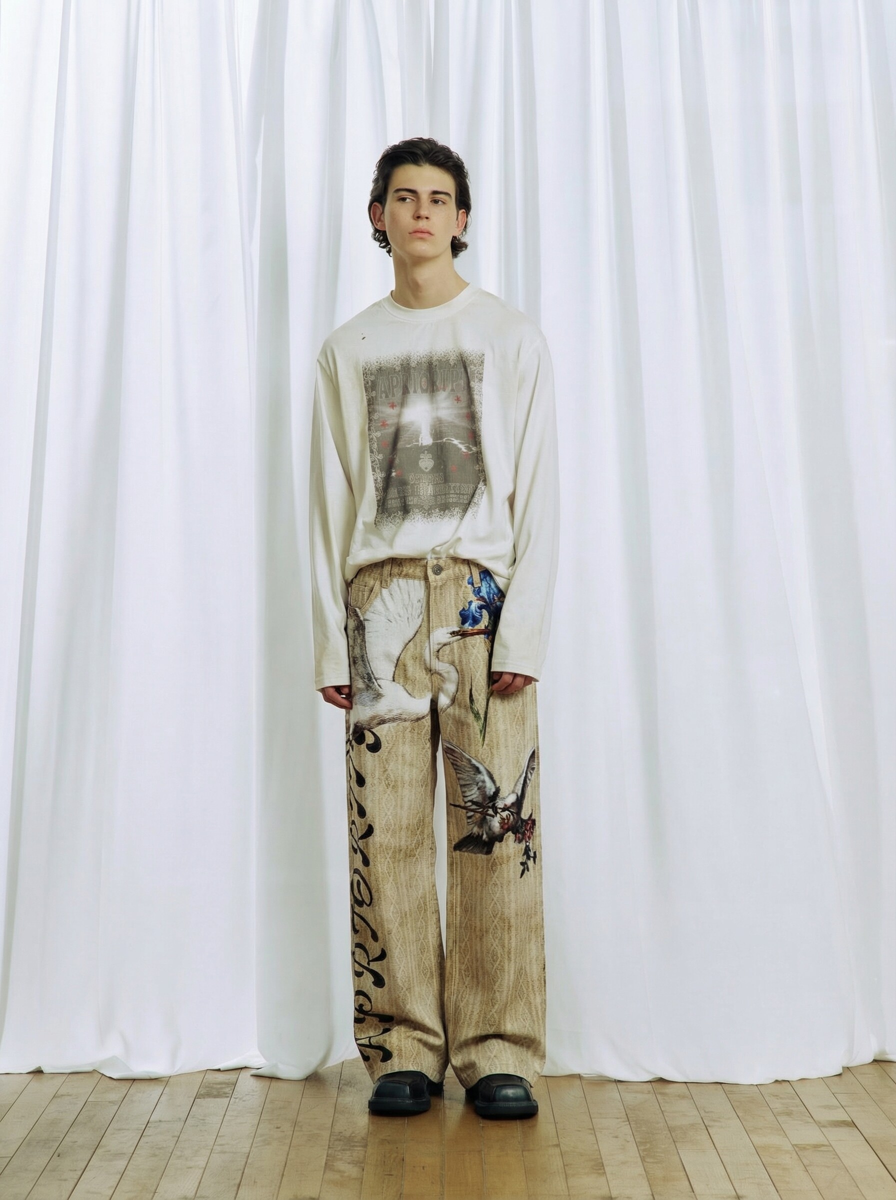 Bird 3D-Print Jeans