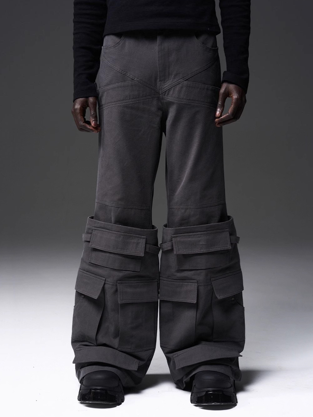 BLINDNOPLAN x BLACK8 24SS Heavy-duty Crafted Bootcut Workwear Pocket Pants