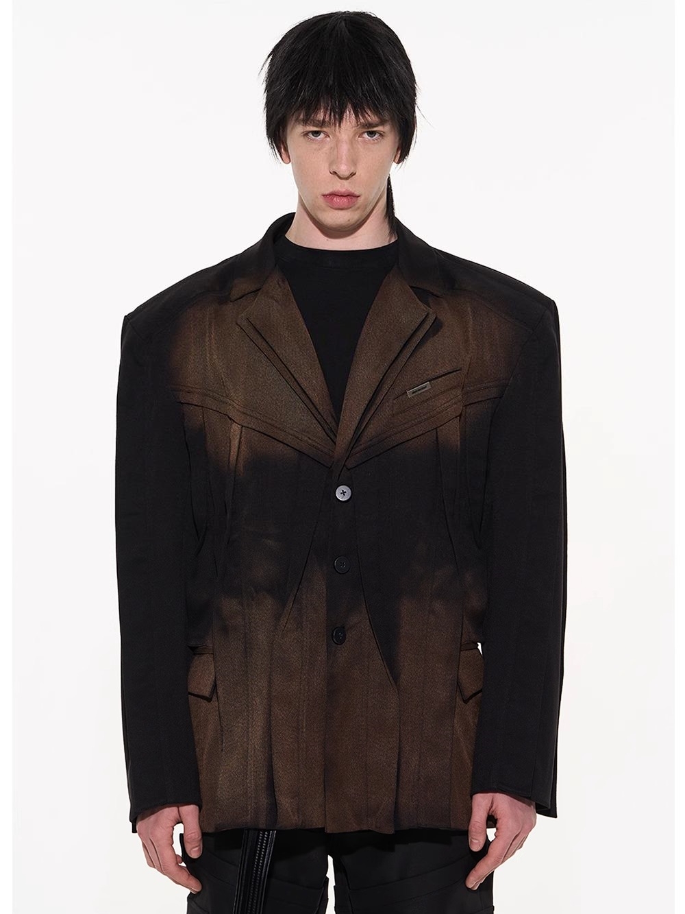 BLINDNOPLAN 23AW Heavy-duty 3D Aviator Spray-painted Suit Jacket