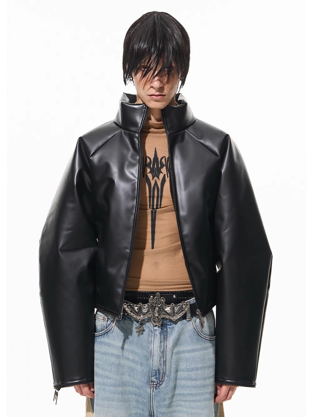 BLINDNOPLAN 24AW Special Coated Oversized Zipper Puffer Jacket