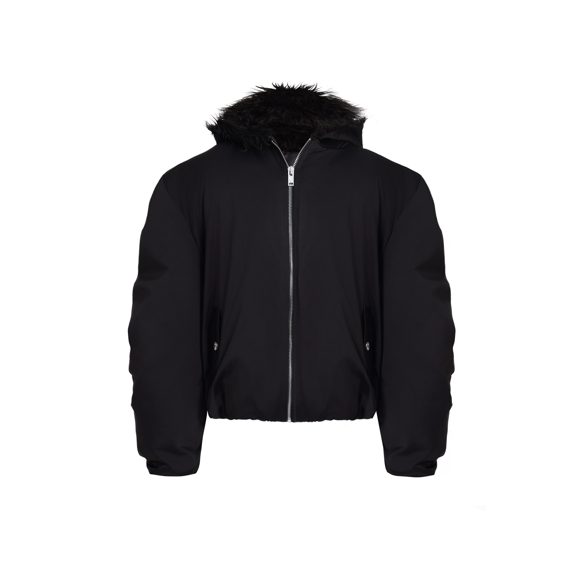 Plush Patchwork Hooded Quilted Jacket