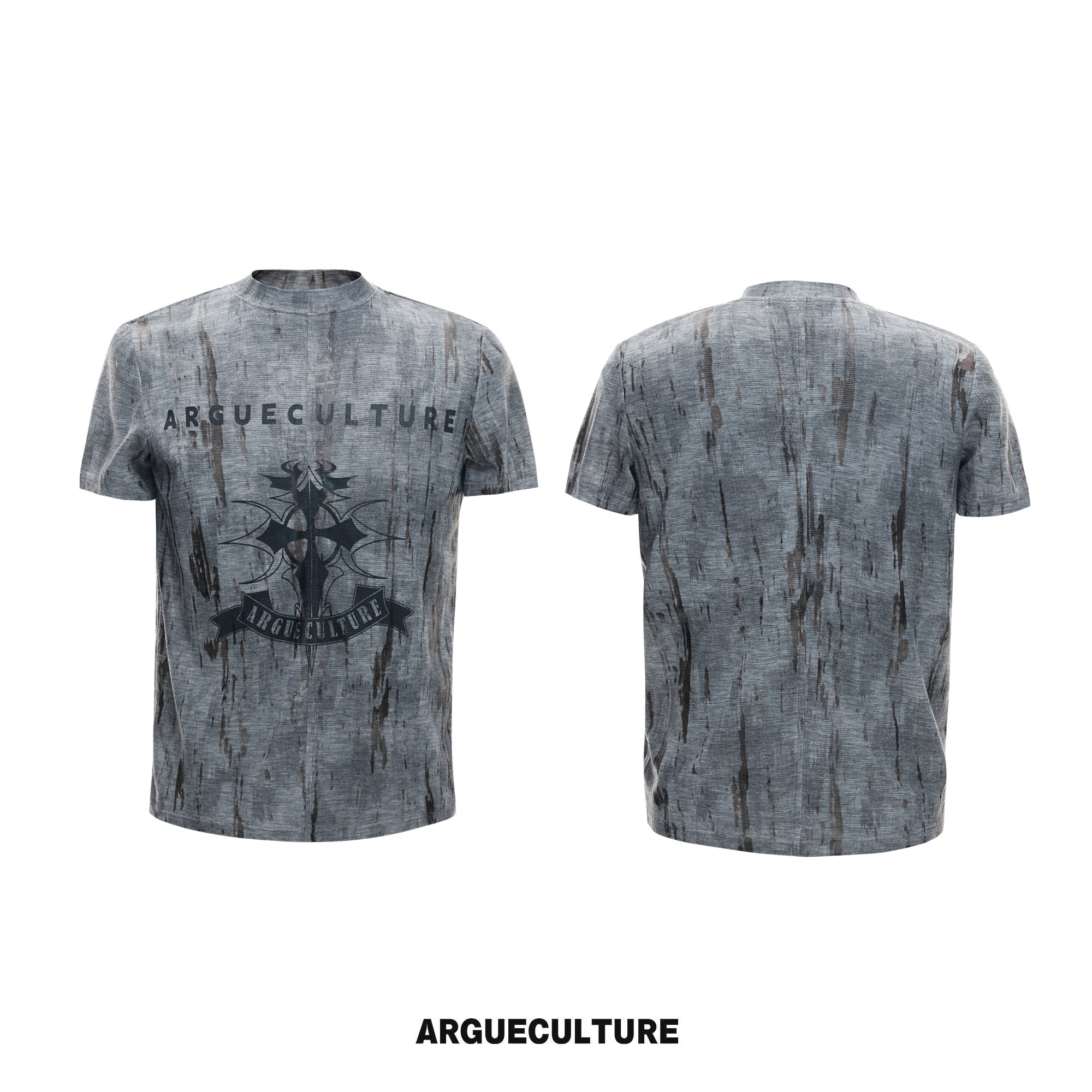 Vintage Distressed Tie-Dye Cropped T-Shirt