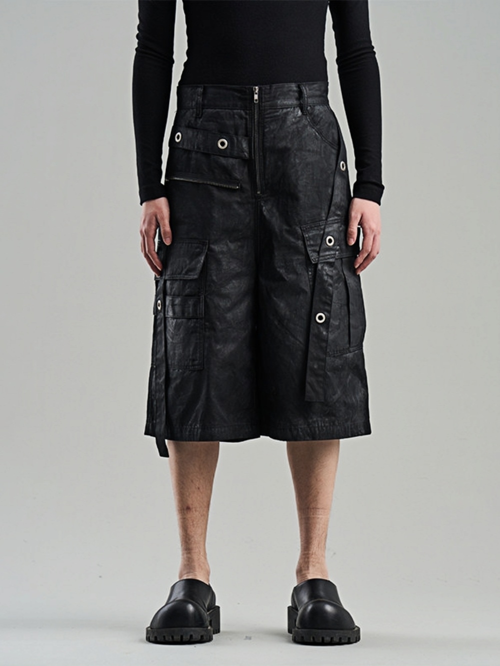 Metal-coated Waxed Work Shorts