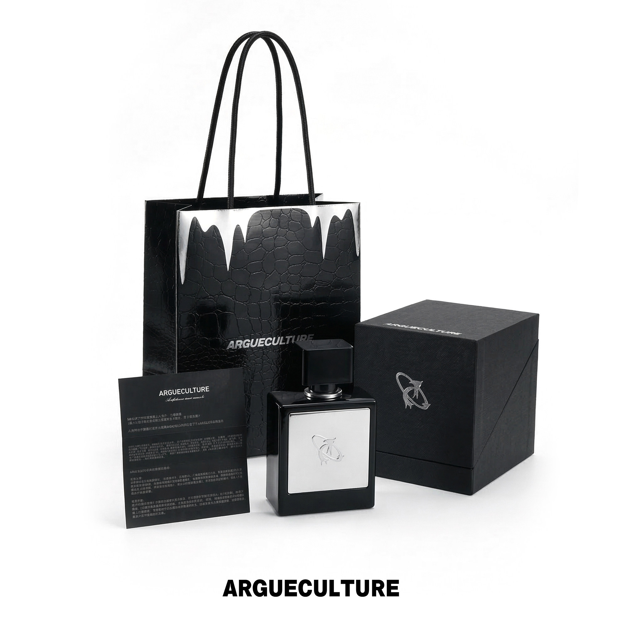 Warm Agarwood & Sandalwood Black-Silver Unisex Eau de Parfum