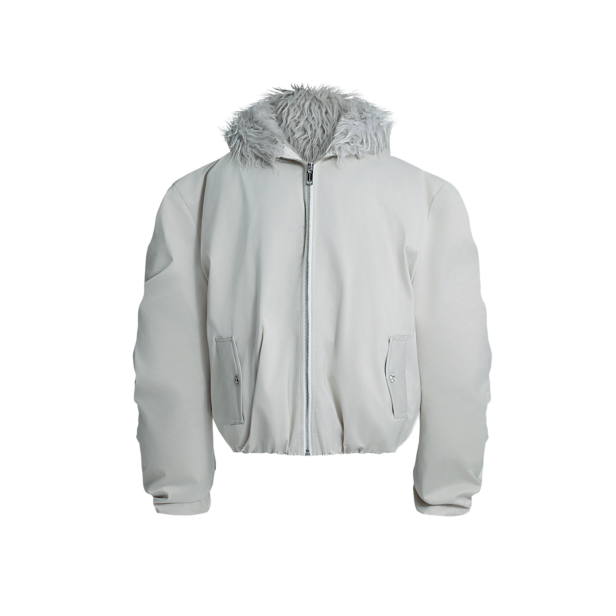 Plush Patchwork Hooded Quilted Jacket
