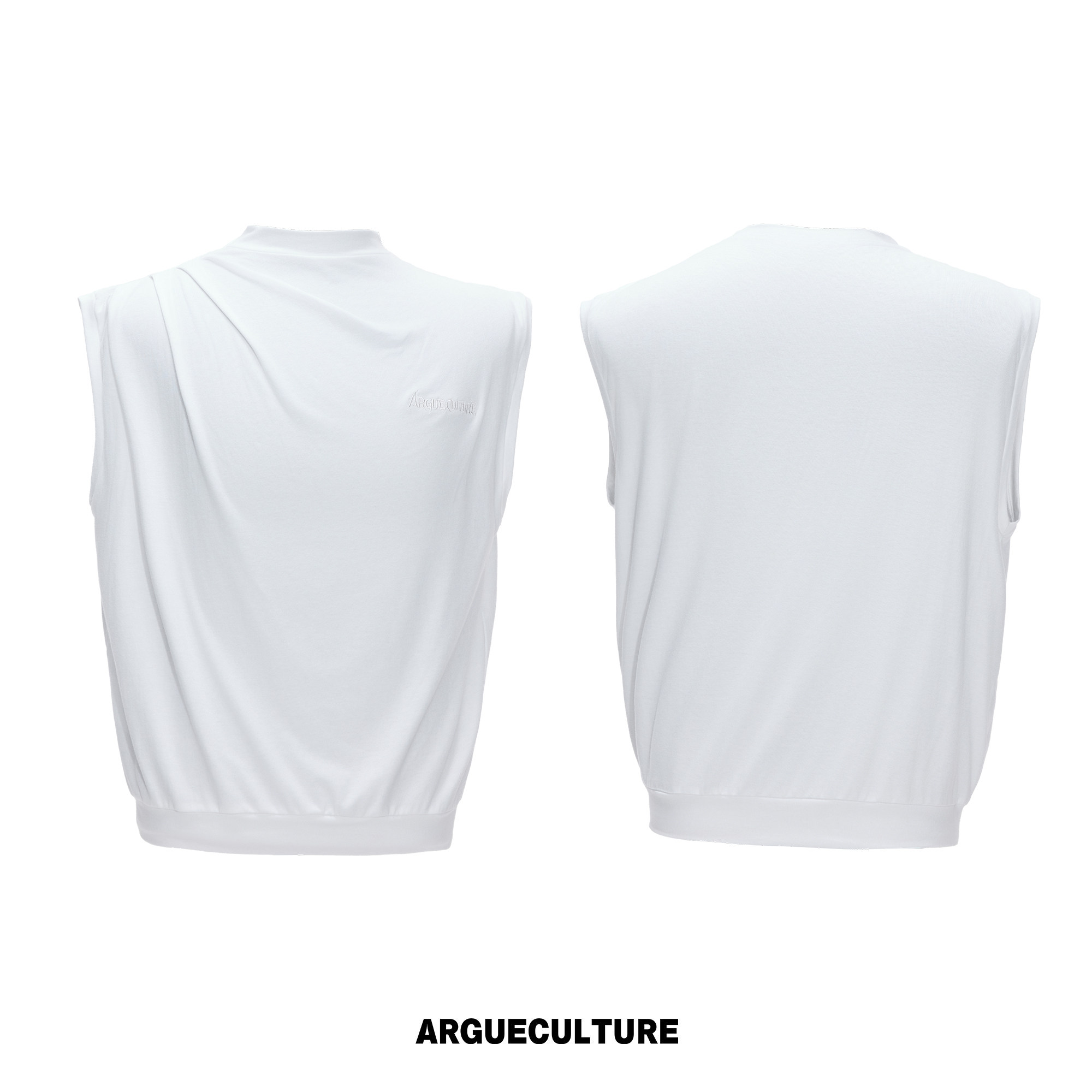 Cool-Touch Skin-Friendly Stretch Embroidered Sleeveless T-Shirt