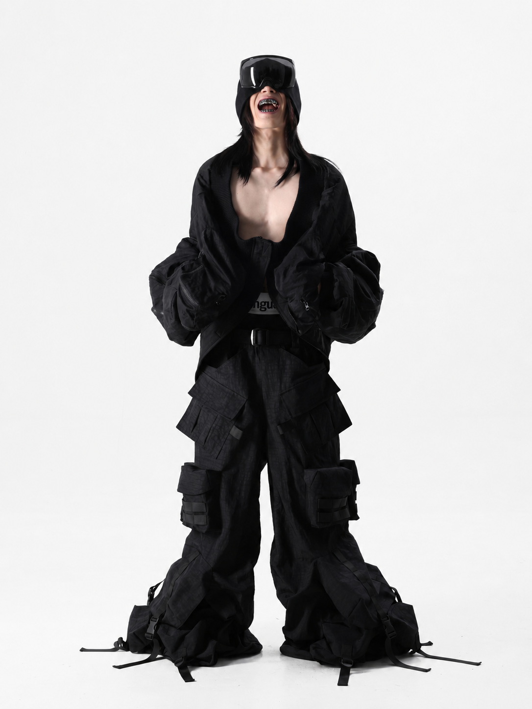Hyper-Deconstructed Backpack Pants