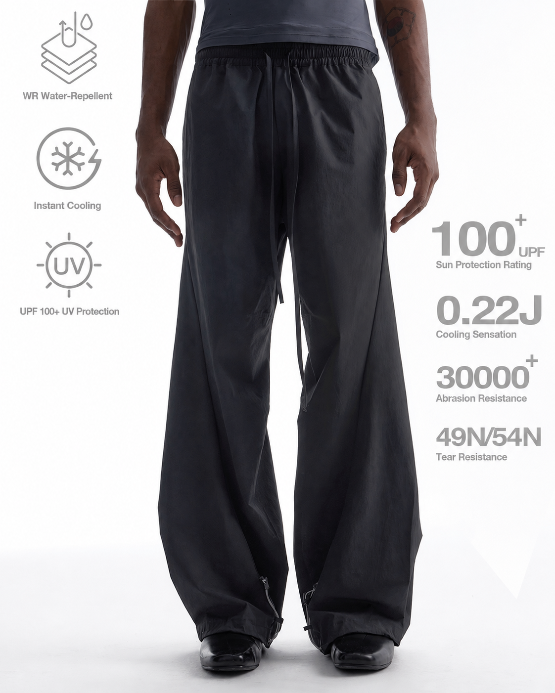UPF100+ Cooling Water-Repellent Micro-Flared Pants