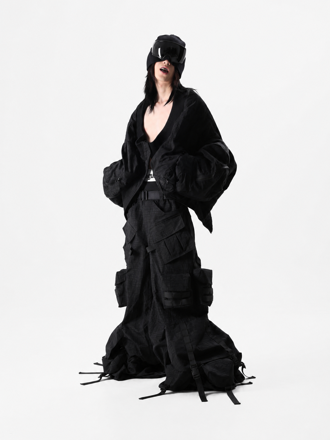 Hyper-Deconstructed Backpack Pants