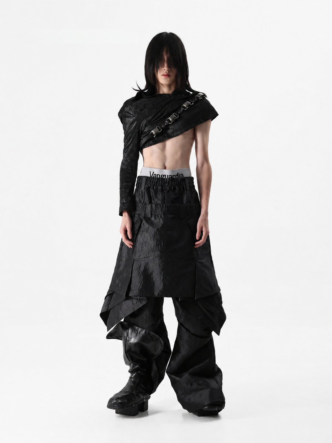 Liquid-Light Tempered Skirt-Pants