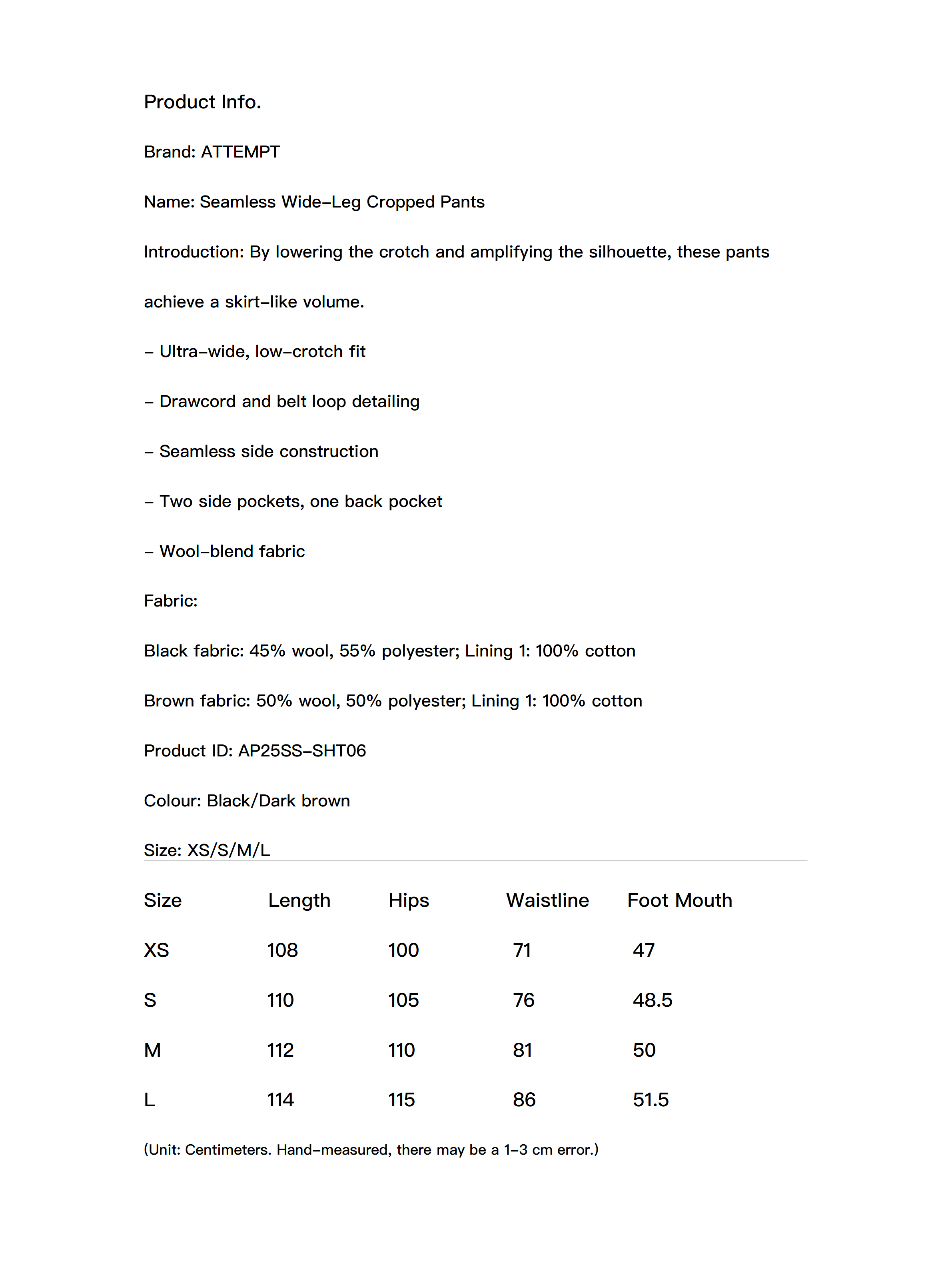 Seamless Wide-Leg Cropped Pants