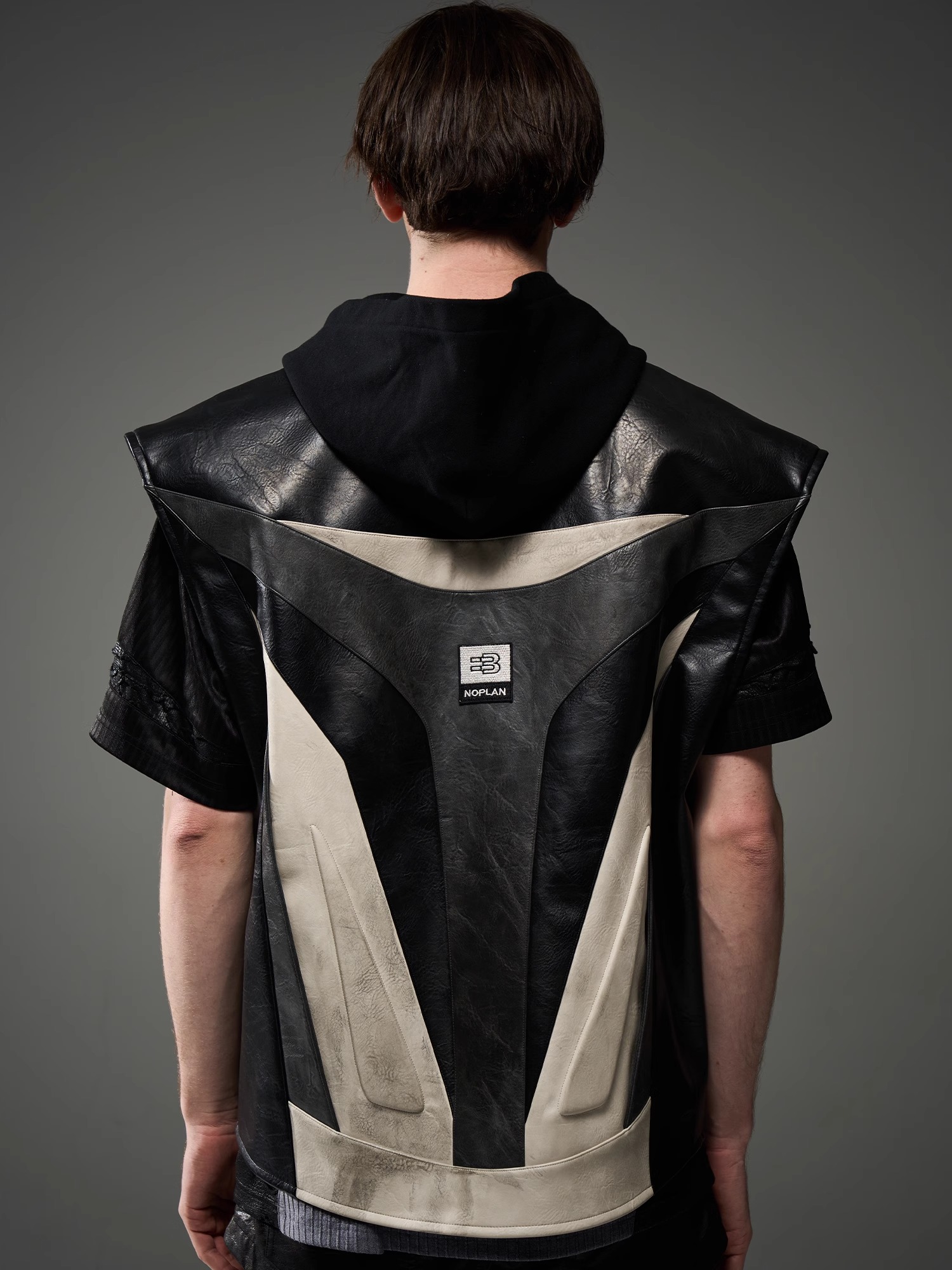 BLINDNOPLAN 24AW Heavy-Duty Colorblock Distressed Biker Vest