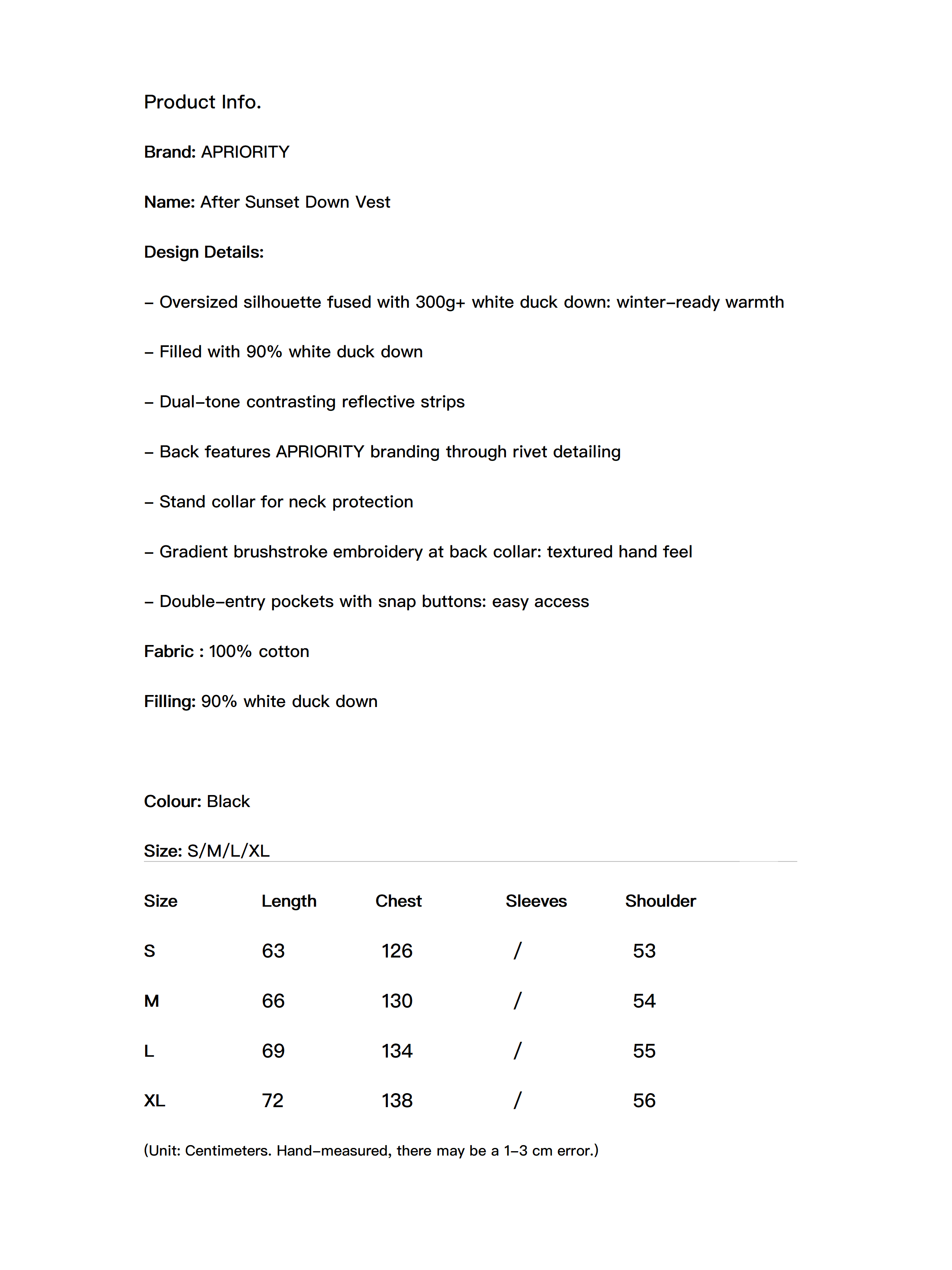 After Sunset Down Vest