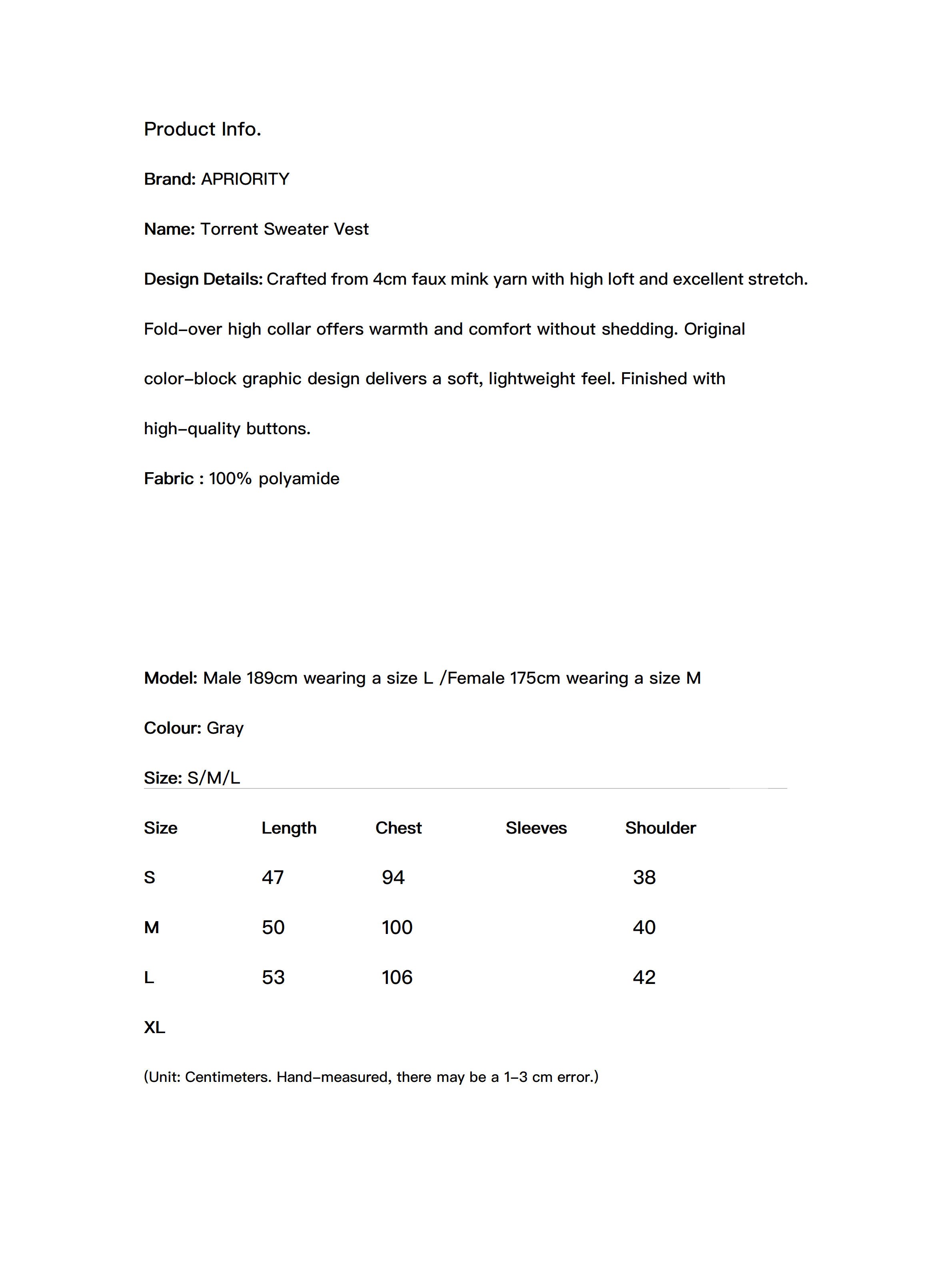 Torrent Sweater Vest