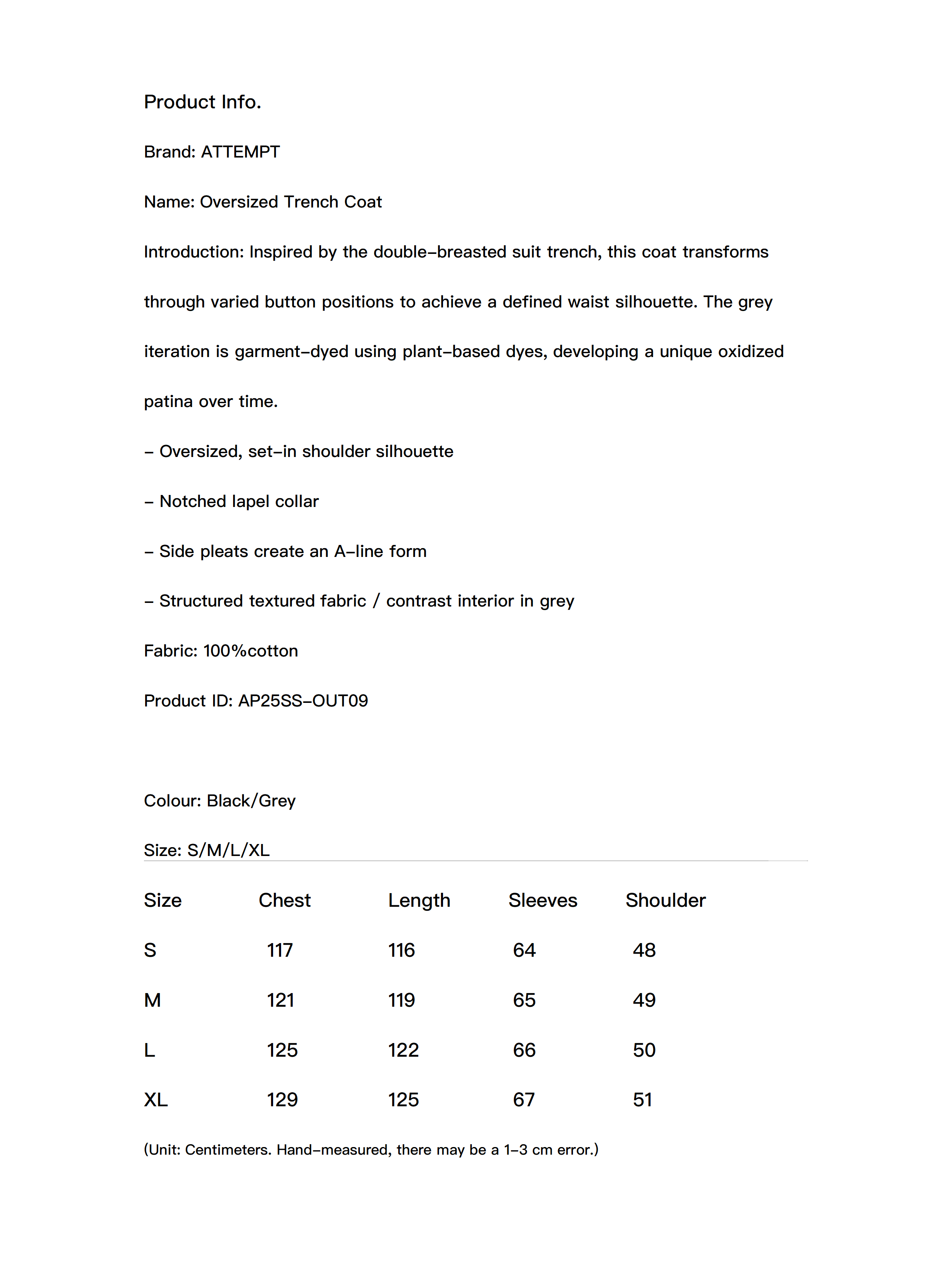 Oversized Trench Coat