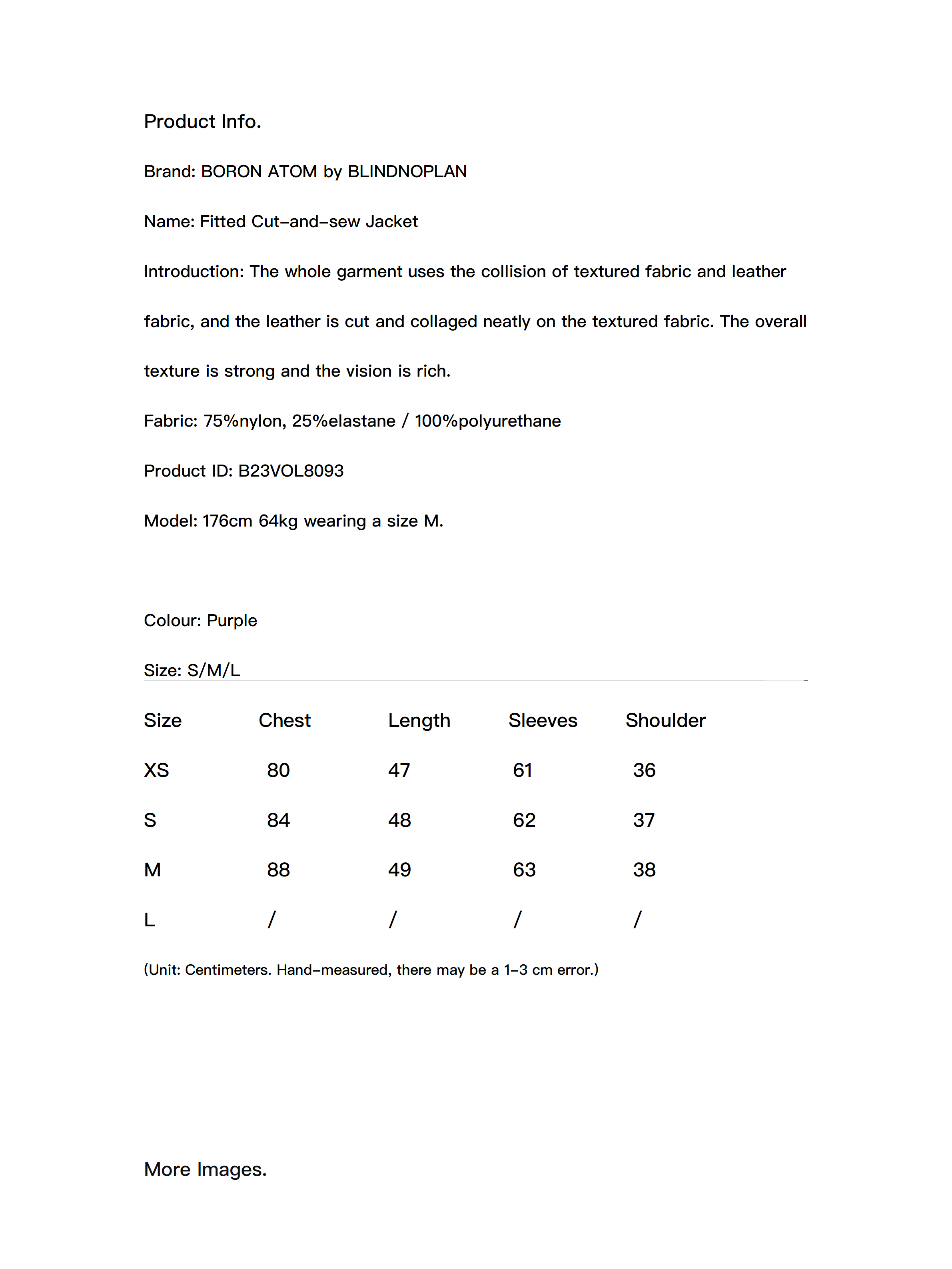 Fitted Cut-and-sew Jacket