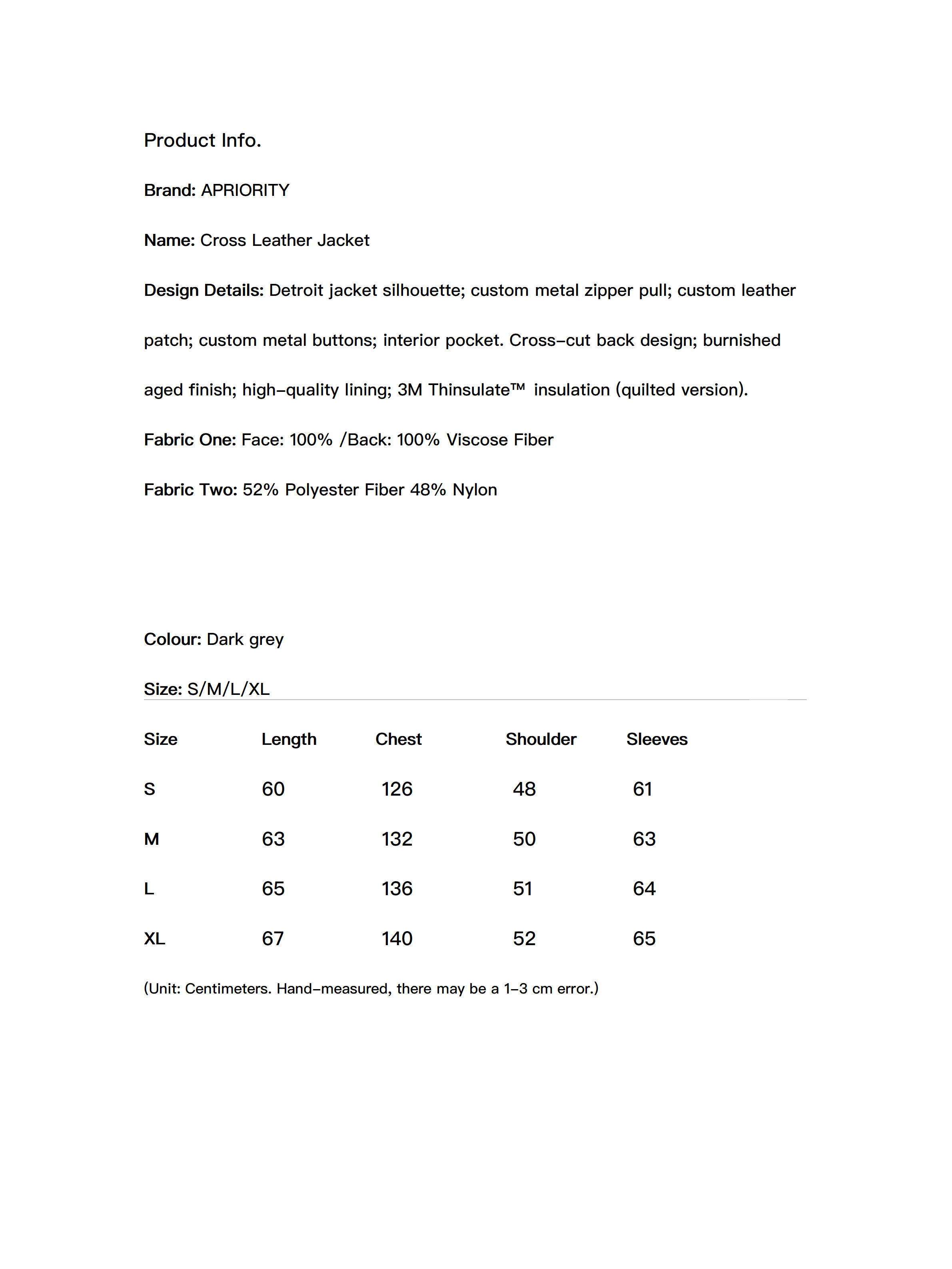 Cross Leather Jacket