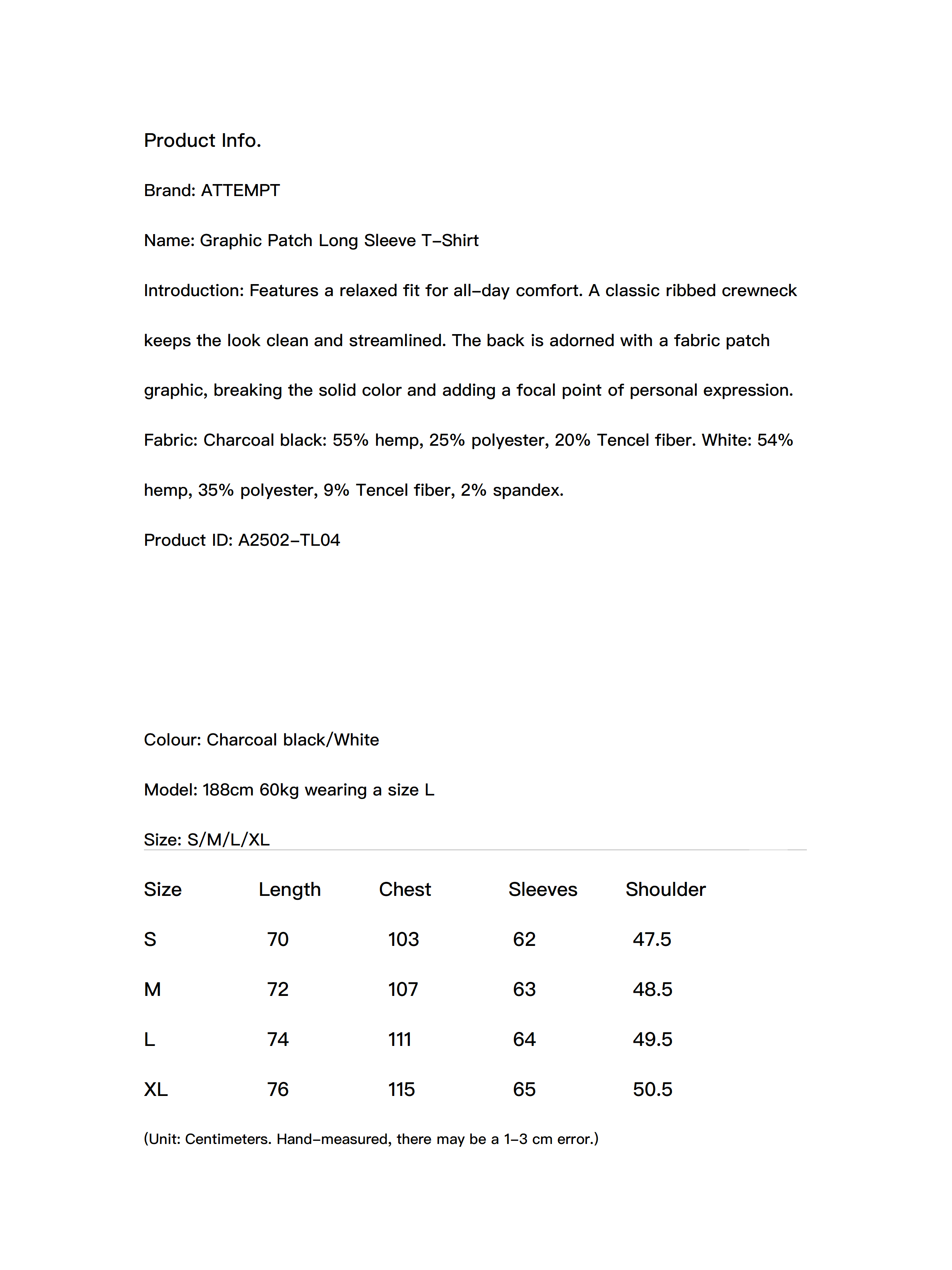 Graphic Patch Long Sleeve T-Shirt