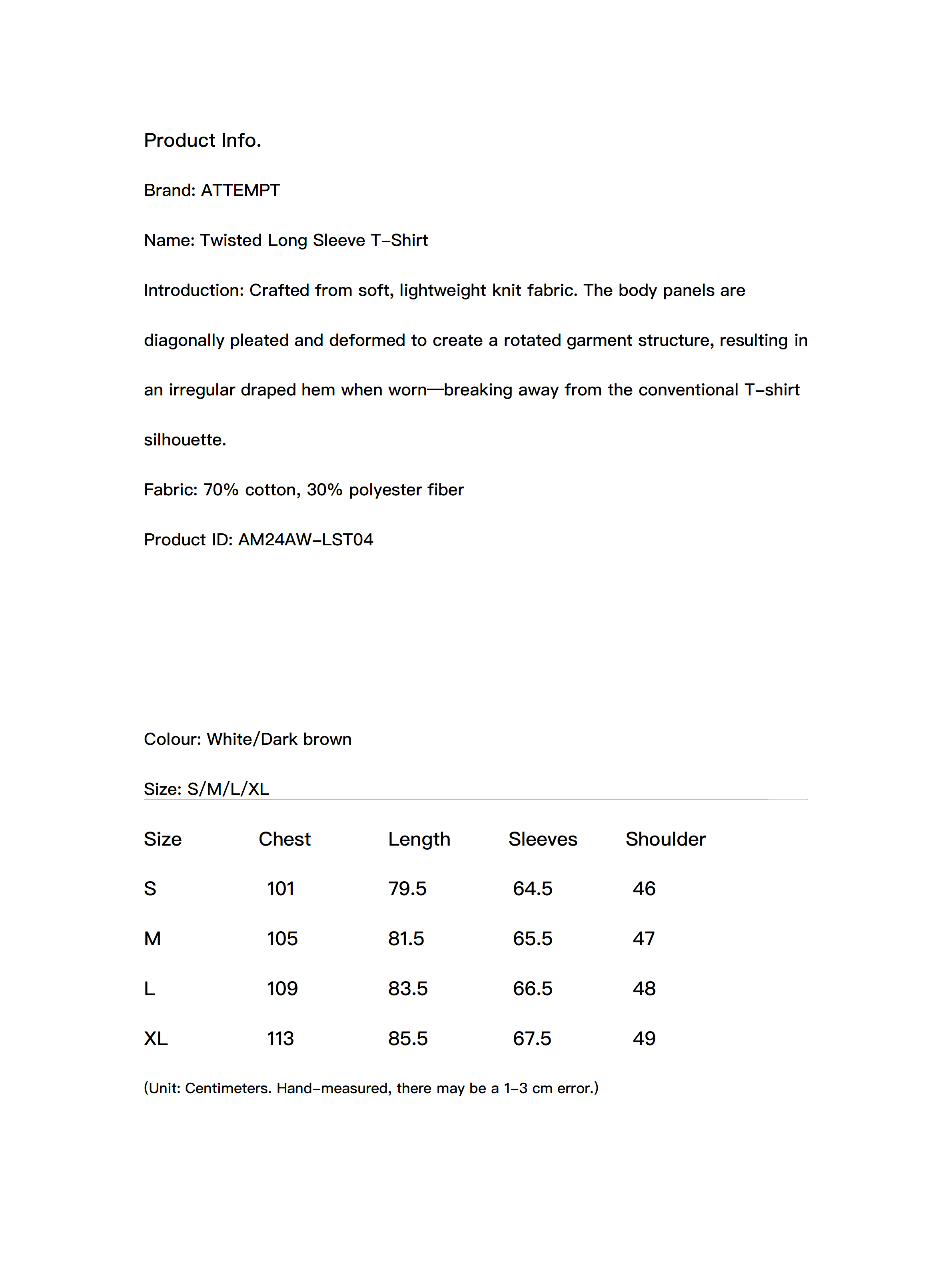 Twisted Long Sleeve T-Shirt